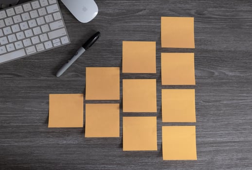 Sticky notes and a permanent marker