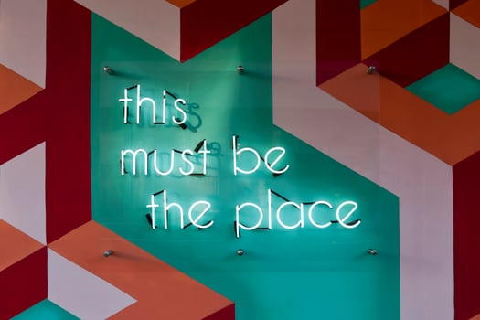 This must be the place neon sign